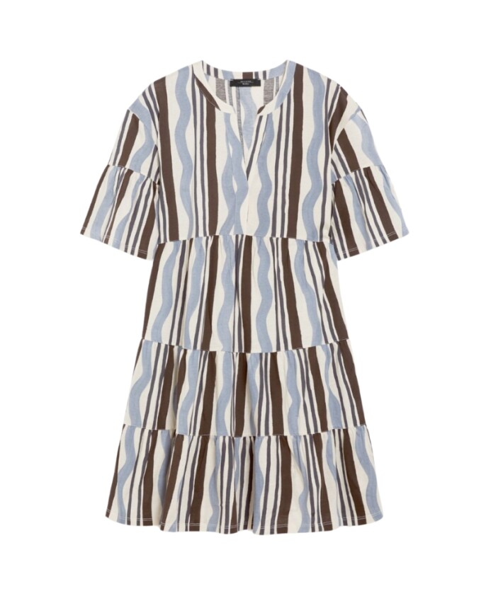 ely-kaftan-jurk-blauw-print