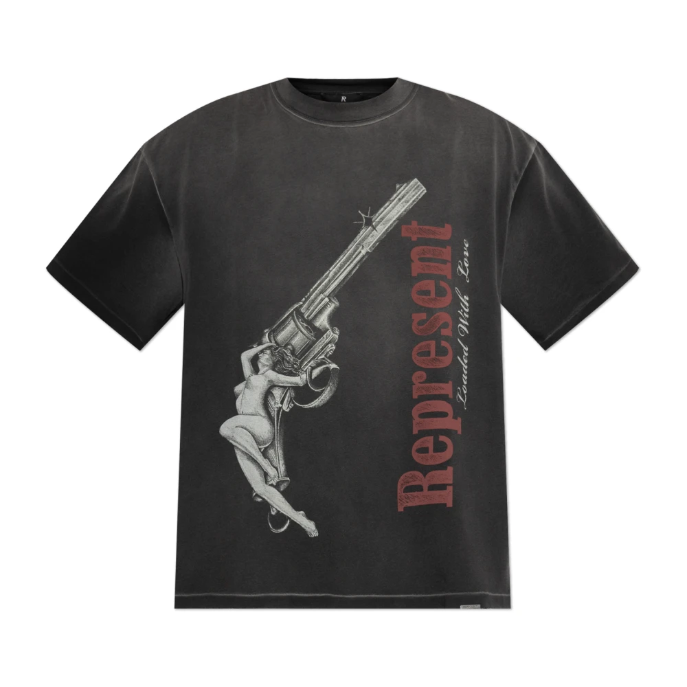 Represent Men's Gray T-Shirts, M, Loaded With Love T-Shirt