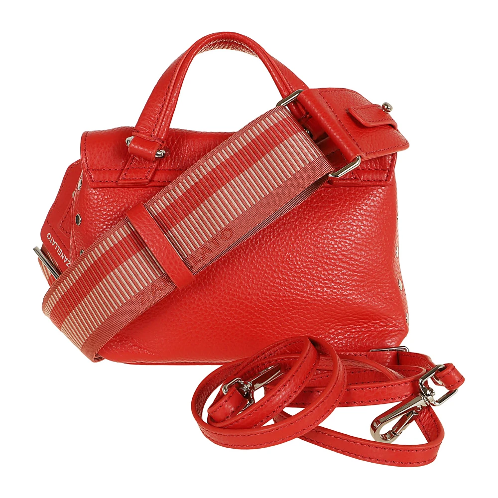 Zanellato Rode leren schoudertas Red Dames