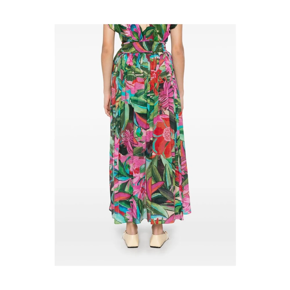 Farm Rio Groene Asperge Gehaakte Rok Multicolor Dames