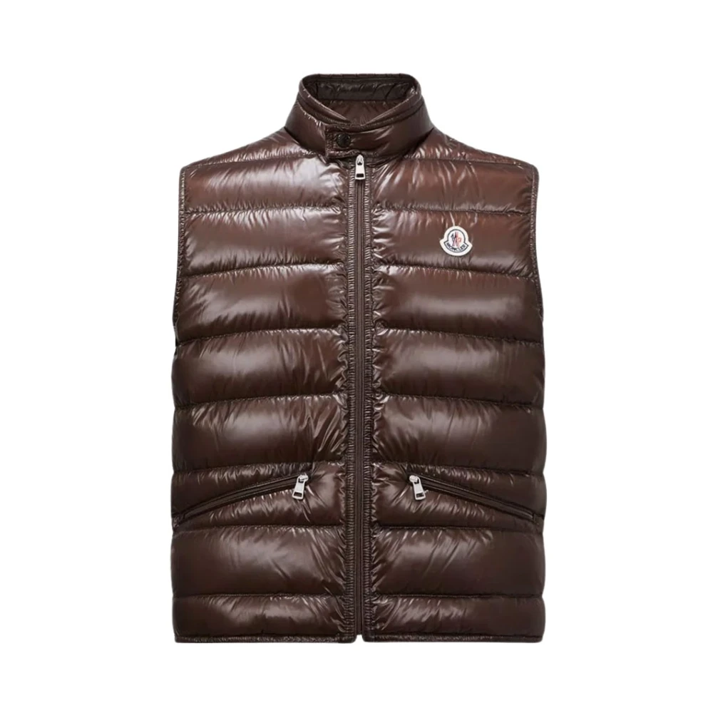 Moncler Gui Vest Brown Heren