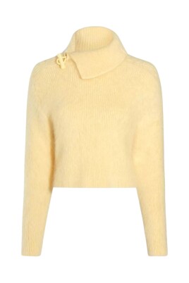 yellow-knit-sweater-with-draped-collar
