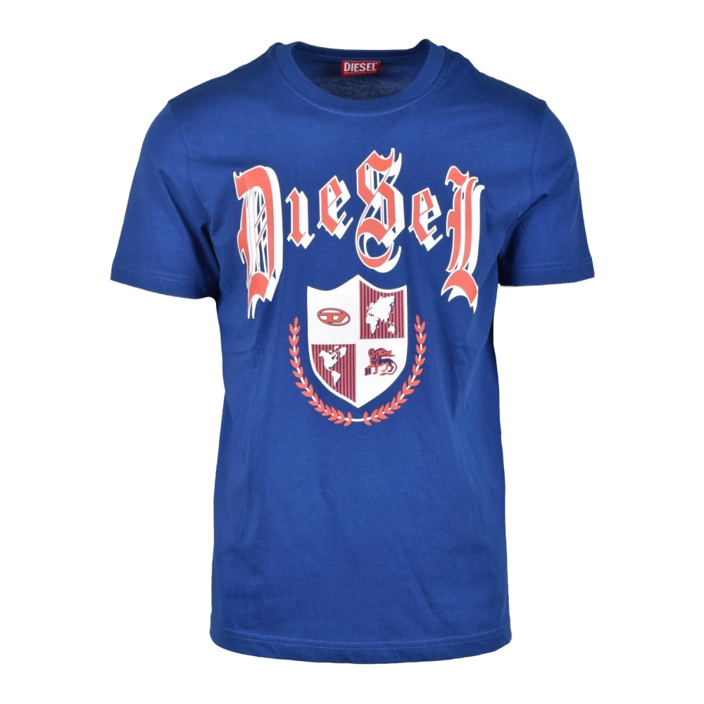 Diesel Katoenen T-shirt Blue Heren