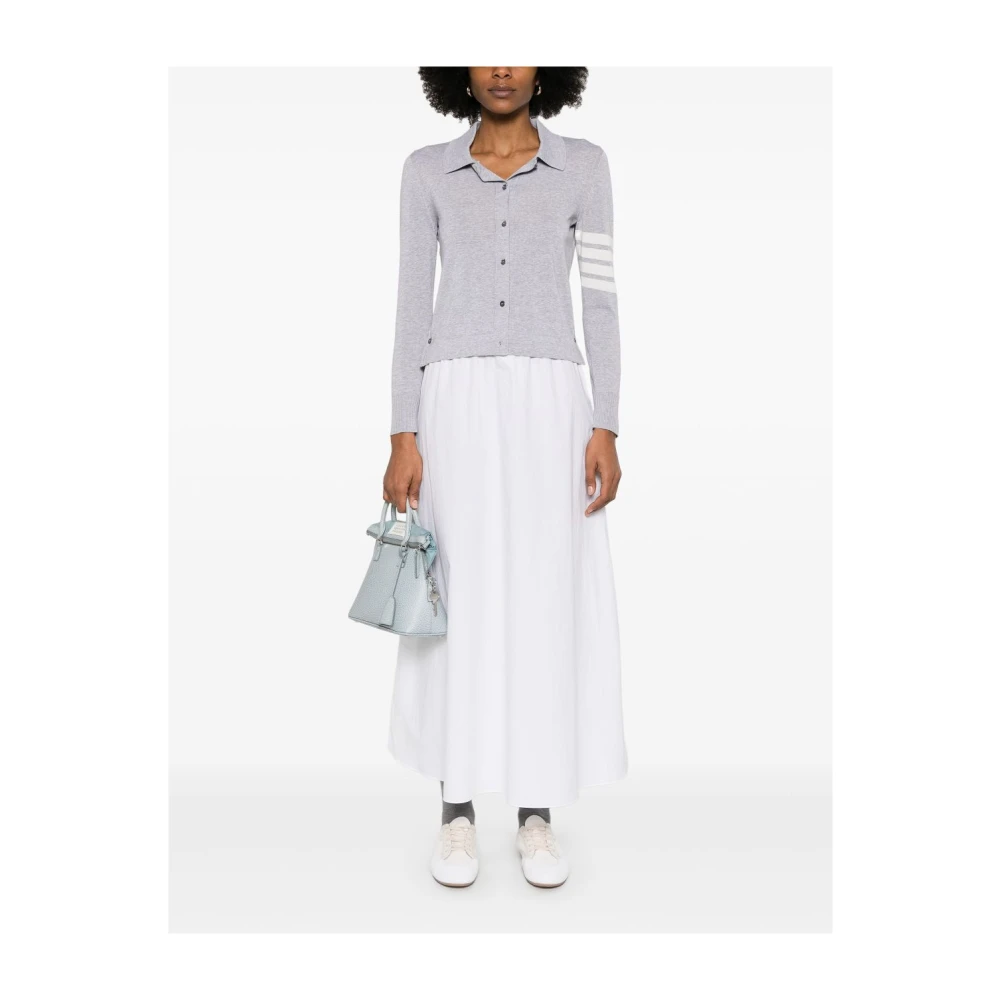 Thom Browne Lichtgrijs Button-Up Overhemd Gray Dames