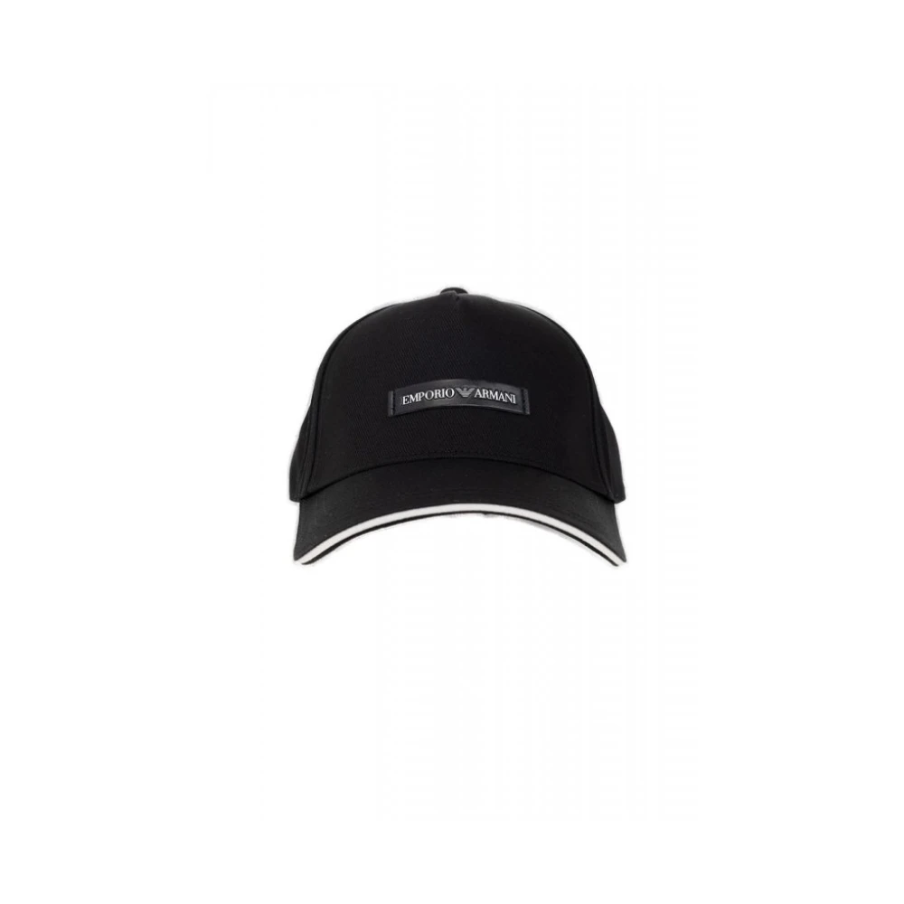 Emporio Armani Unisex Zwart Accessoires One Size, - Accessoires > Hoeden > Hoeden