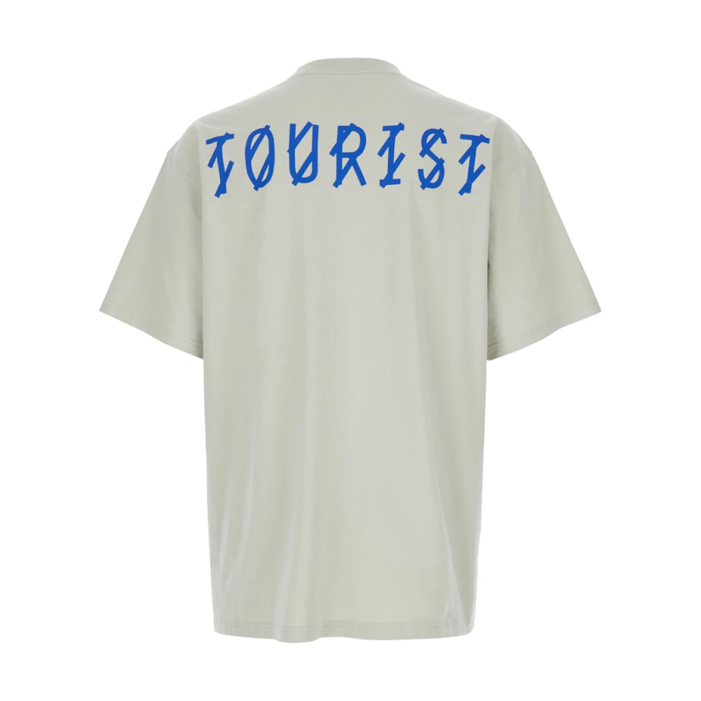 44 Label Group Toerist Wit T-shirt met Voor- en Achterprint White Heren