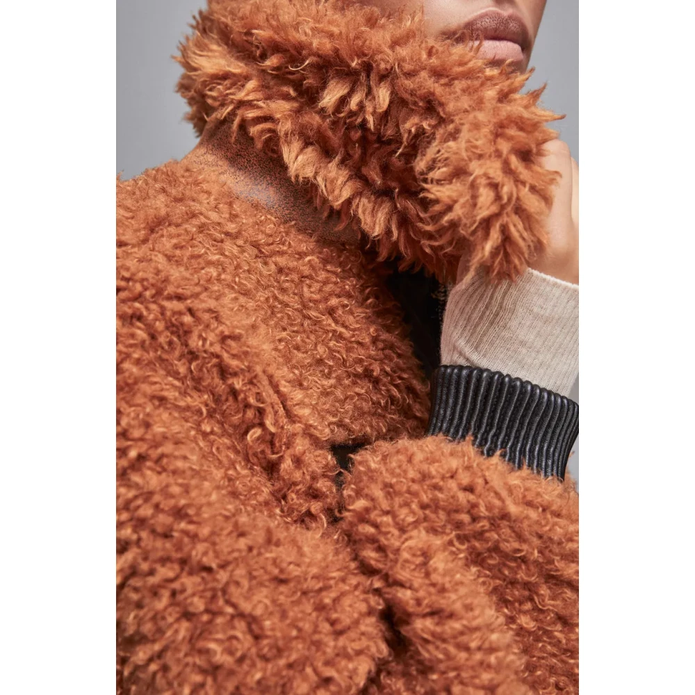 PATRIZIA PEPE Omkeerbare Korte Jas Stijl 2O0139E054 Brown Dames