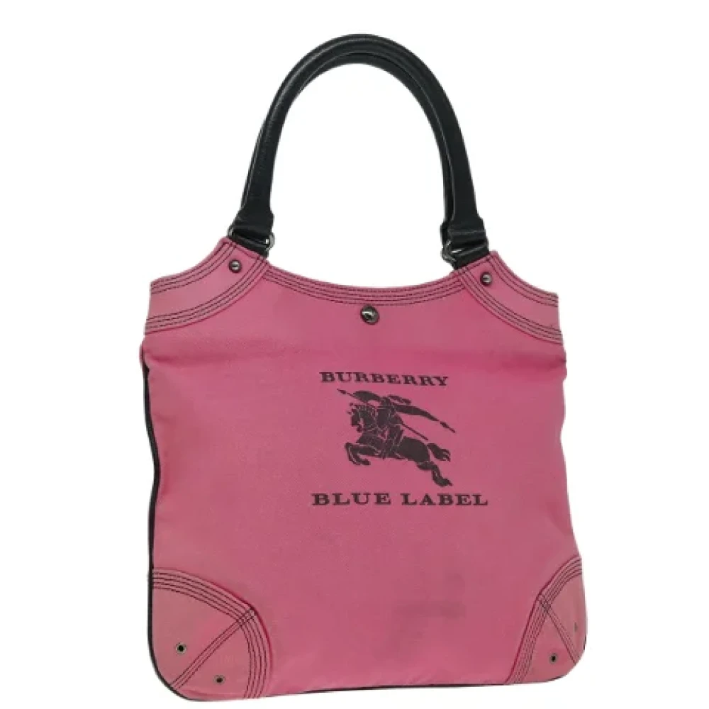 Burberry Vintage Pre-owned Canvas handbags Pink Dames