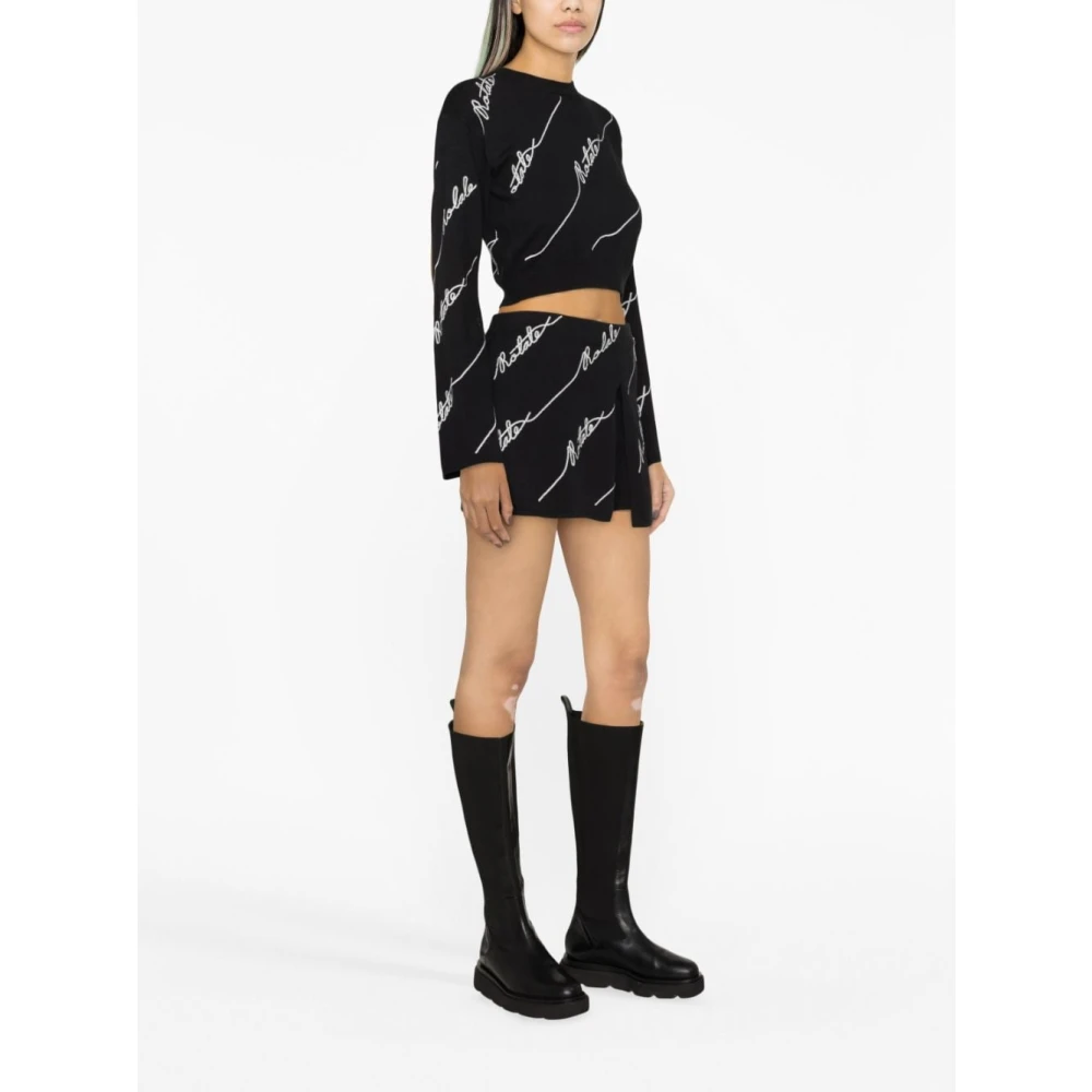 Rotate Birger Christensen Zwarte Logo Trui Black Dames