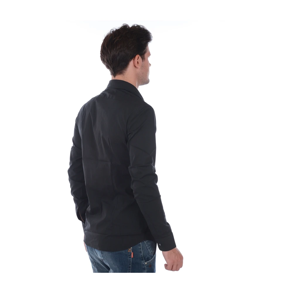 Daniele Alessandrini Slim Fit Basic Overhemd Black Heren