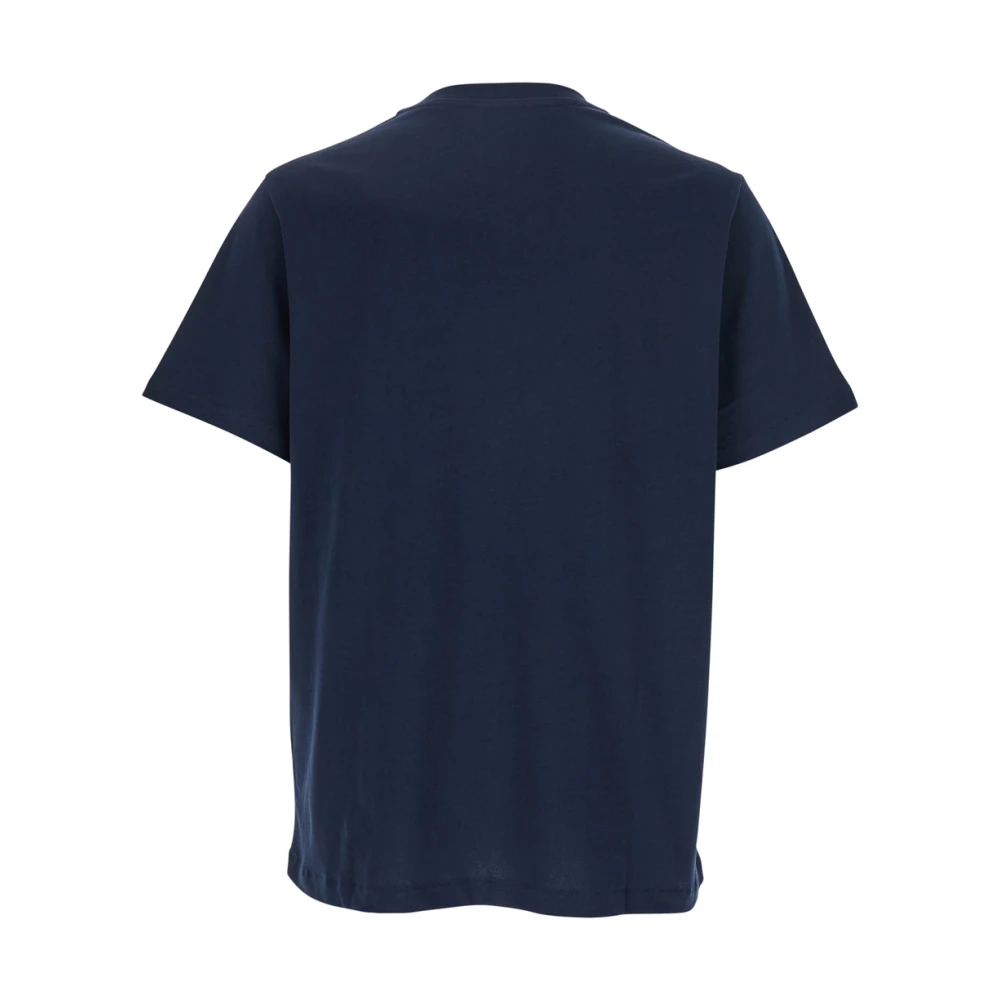 A.p.c. Blauw Crewneck T-shirt met geborduurd logo Blue Heren