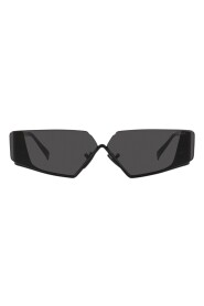 Czarne okulary przeciwsłoneczne Catwalk z płaskim czubkiem