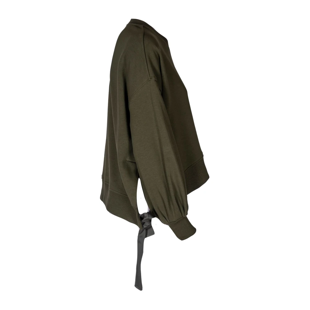 Dondup Dames sweatshirt met ruchedetails Green Dames