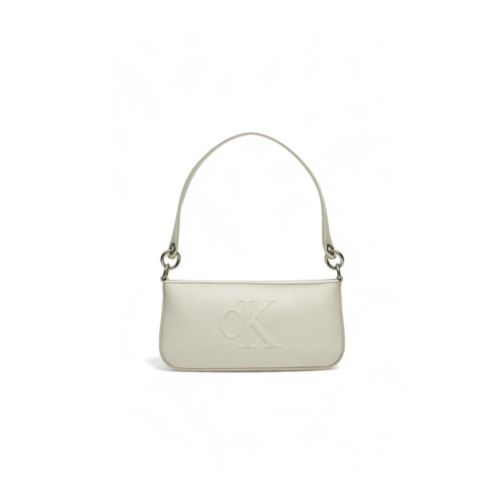 Calvin Klein Jeans Stijlvolle Beige Polyurethaan Dameshandtas Beige Dames