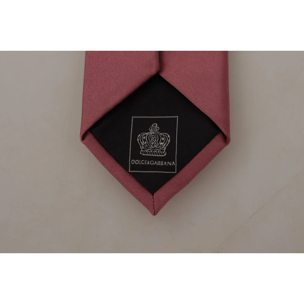 Dolce & Gabbana Zijden Stropdas Modieus en Elegant Herenaccessoire Pink Heren