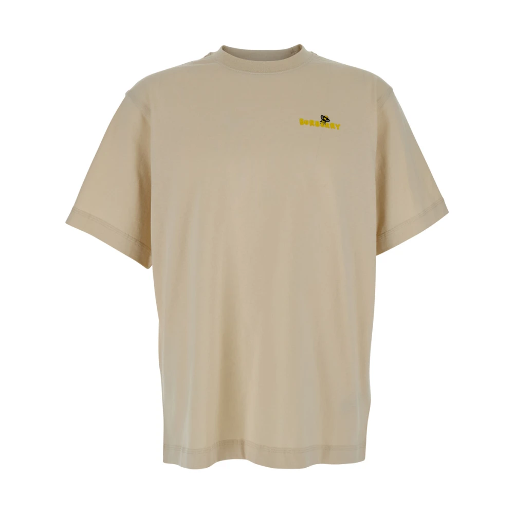 Burberry Beige T-shirt met Maxi Bee Print Beige Heren
