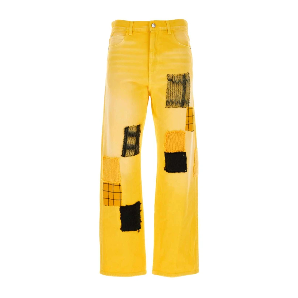 Marni Gele Denim Jeans Yellow Heren