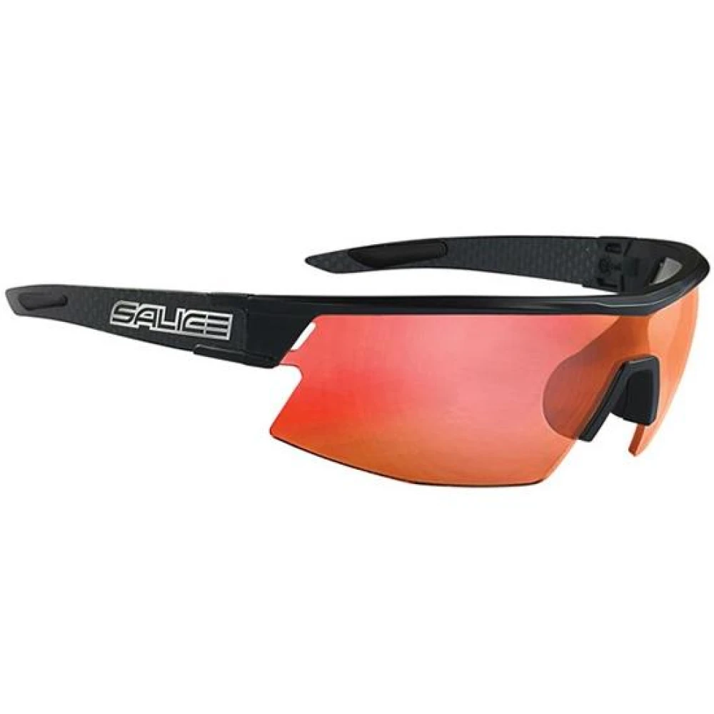 Salice Unisex Black Sunglasses, One Size, /Rw Red Mirror Sunglasses