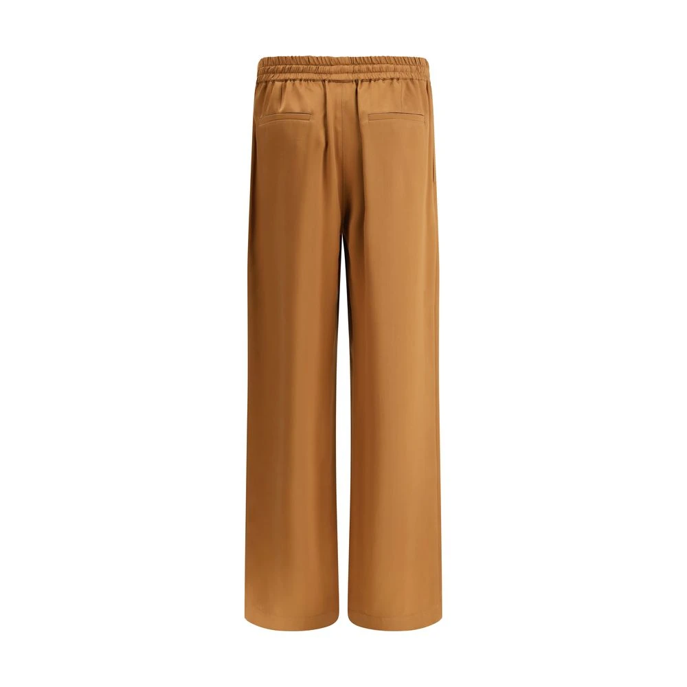 Dolce & Gabbana Satin pyjamabroek met verstelbare tailleband Brown Dames