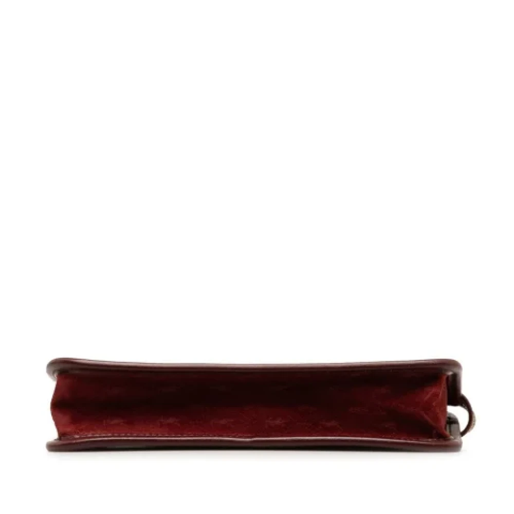 Yves Saint Laurent Vintage Pre-owned Leather clutches Red Heren