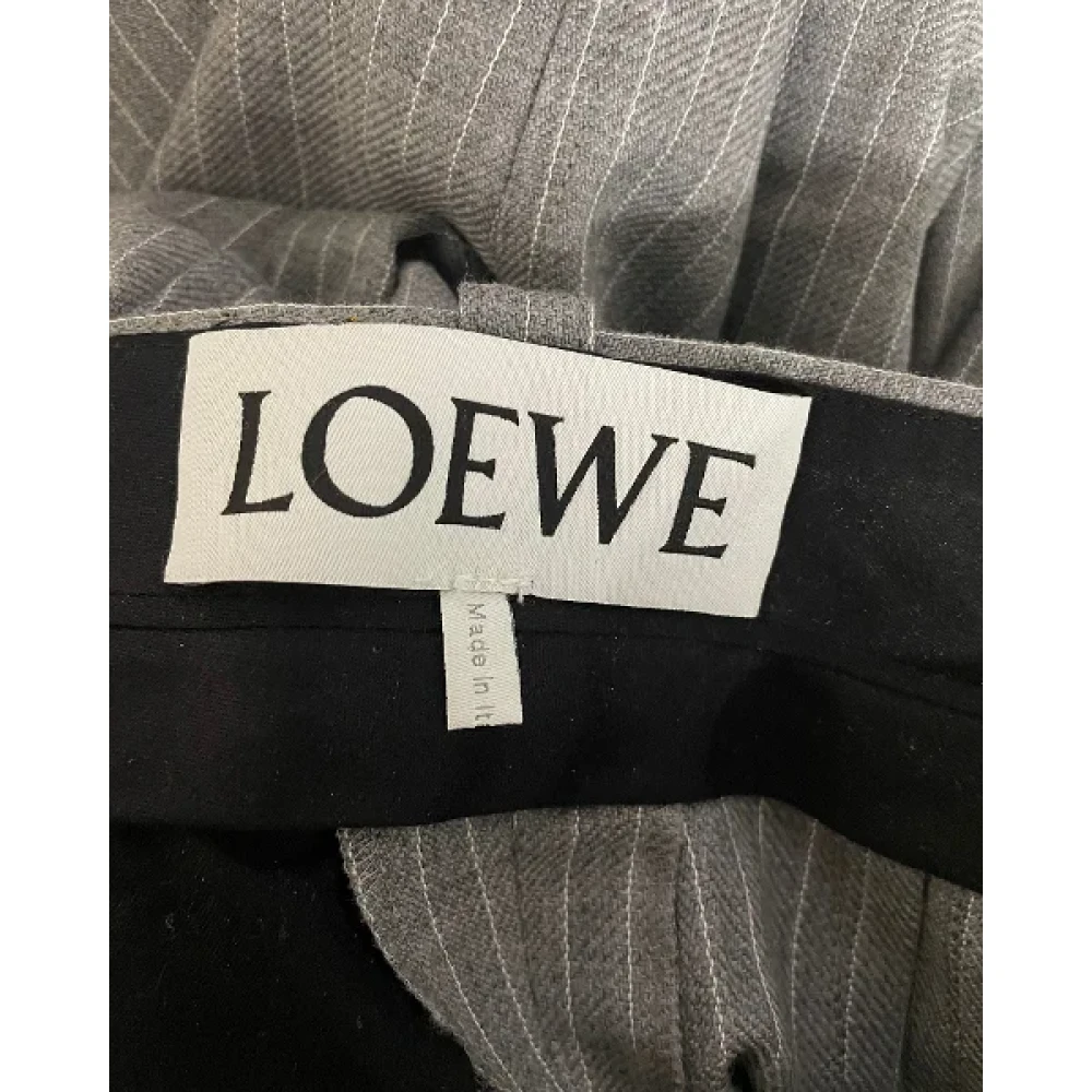Loewe Pre-owned Cotton bottoms Gray Dames