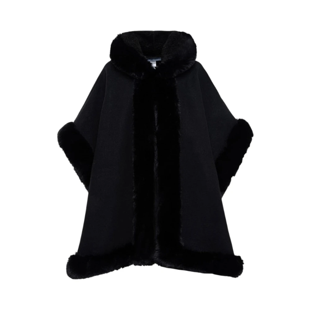 Blugirl Stijlvolle Poncho voor Trendy Outfits Black Dames