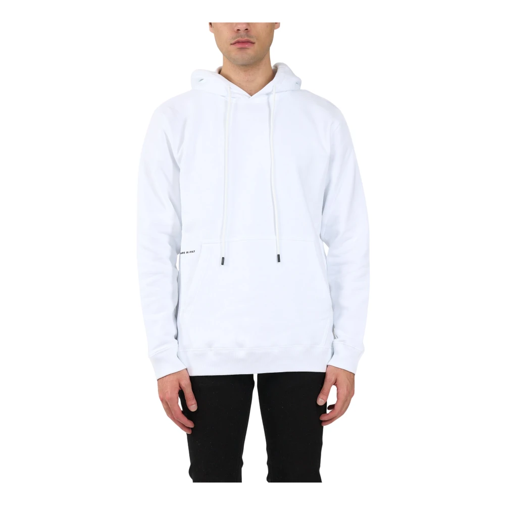 Dondup Katoenen hoodie met voorzak White Heren