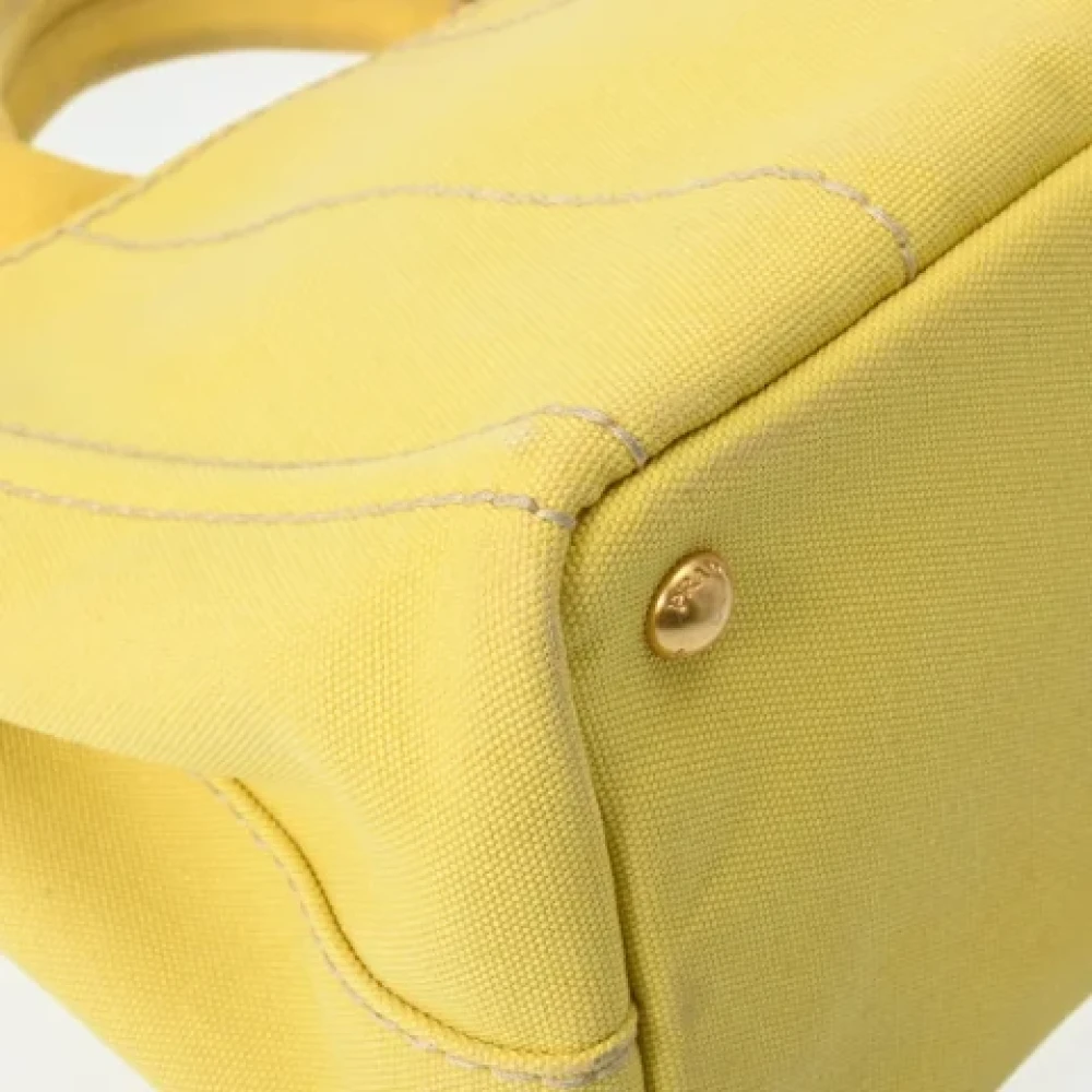 Prada Vintage Pre-owned Canvas prada-bags Yellow Dames