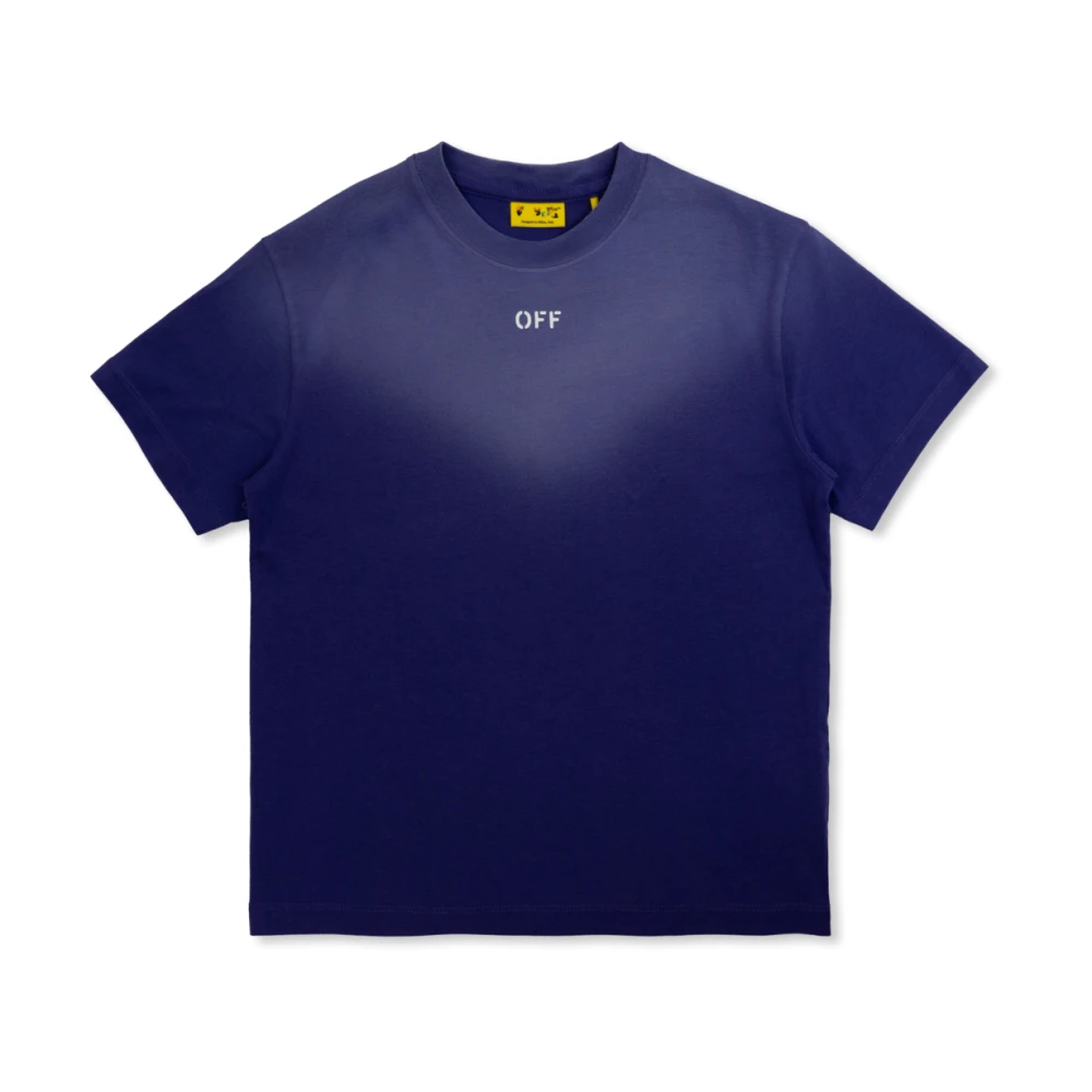 Off White T-shirt med tryckt logotyp Purple, Unisex