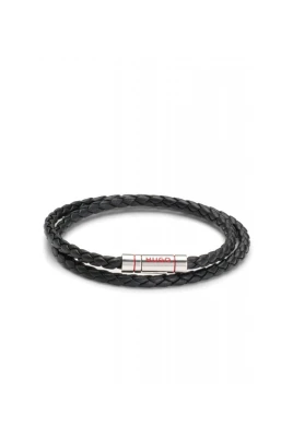 Double-Cuff Flätat Läderarmband
