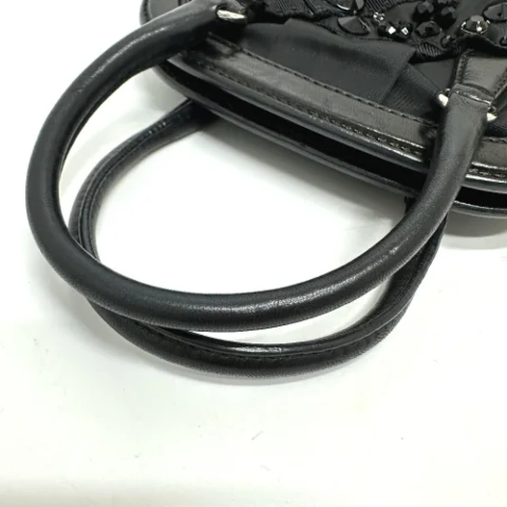 Prada Vintage Pre-owned Leather handbags Black Dames