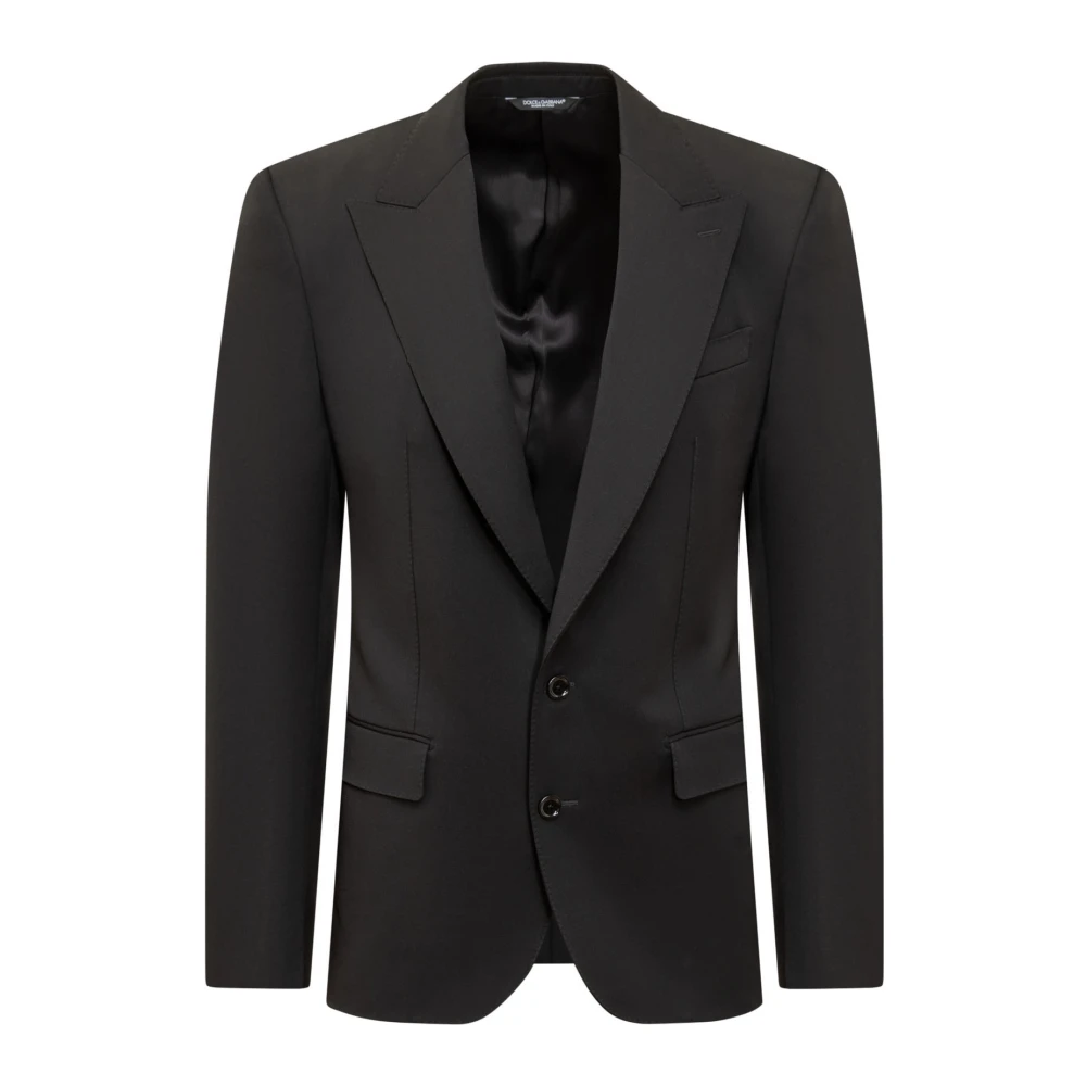 Dolce & Gabbana Svart Långärmad Blazer Black, Herr