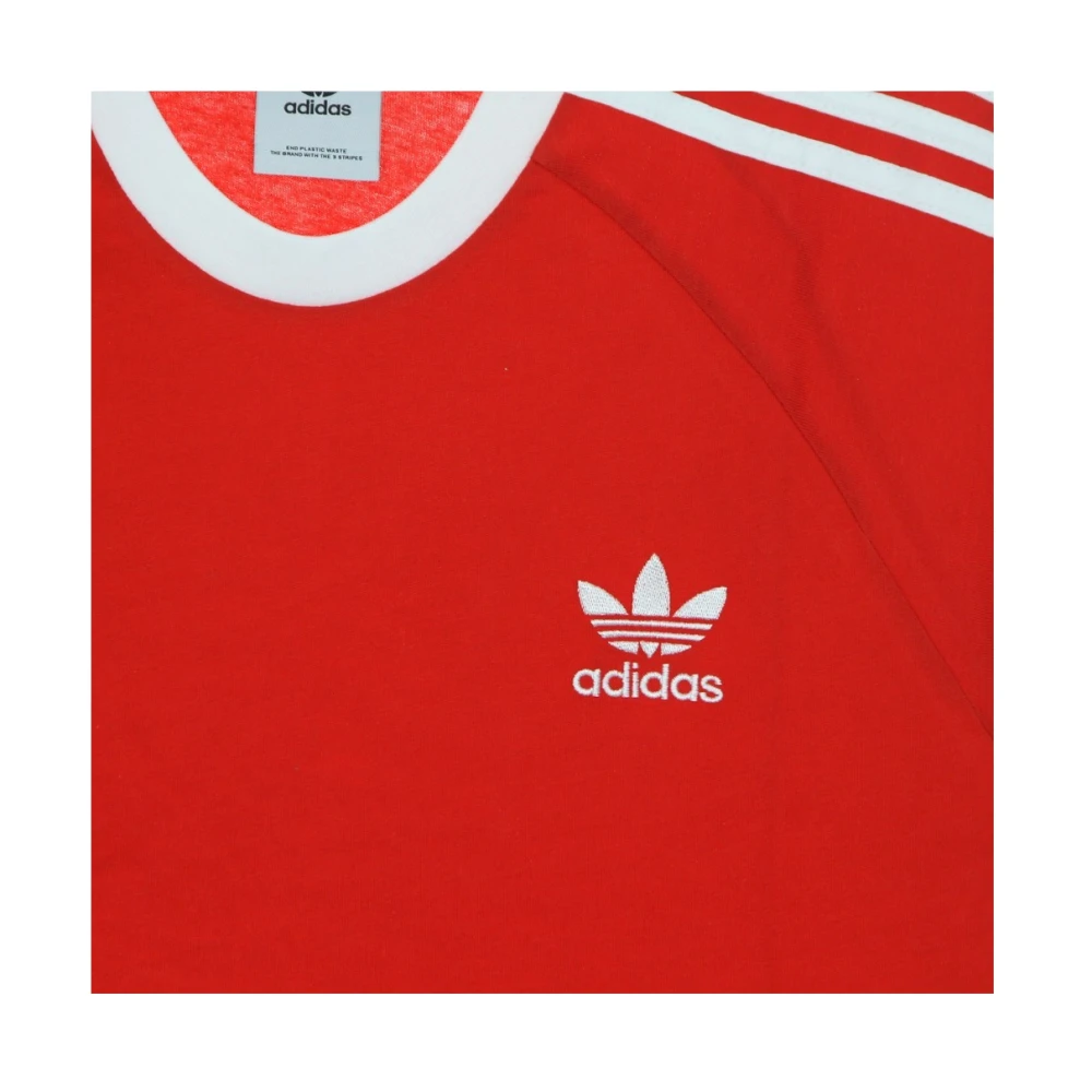 Adidas 3-Stripes Tee Vivid Red Heren
