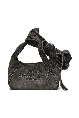 The Bow Denim Mini Sack Bag