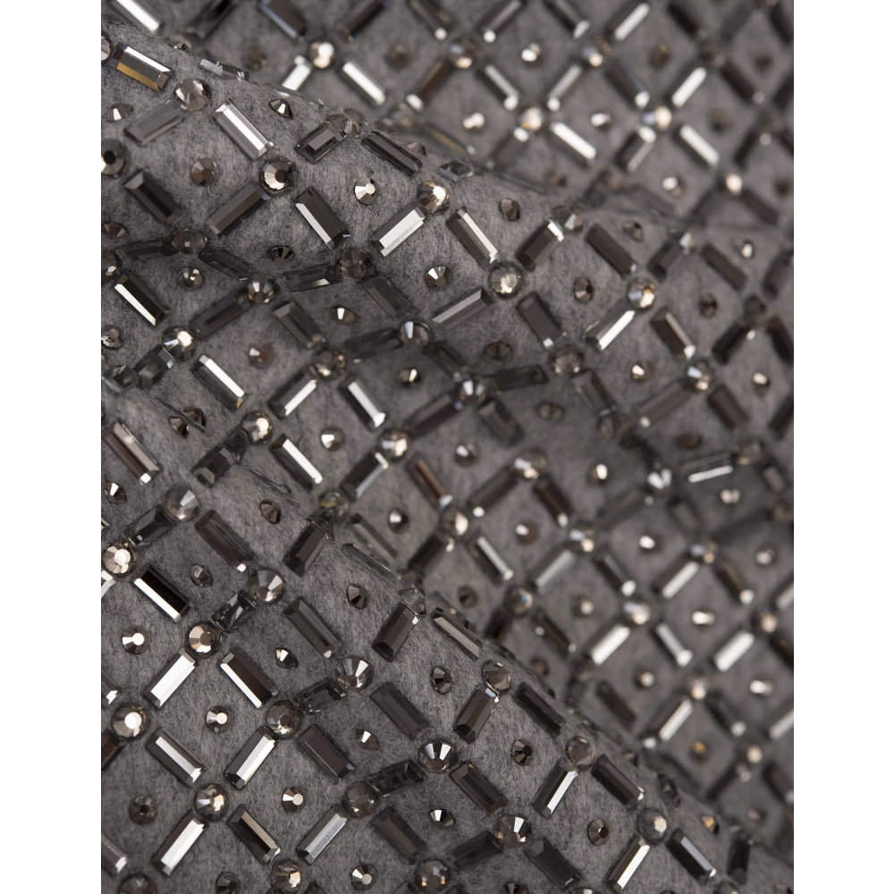 Ermanno Scervino Kristalapplicatie Grijze Korte Rok Gray Dames