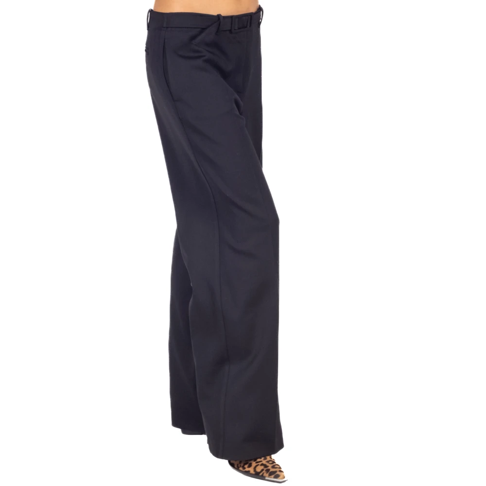 Semicouture Zwarte Perry Wijde Broek Black Dames