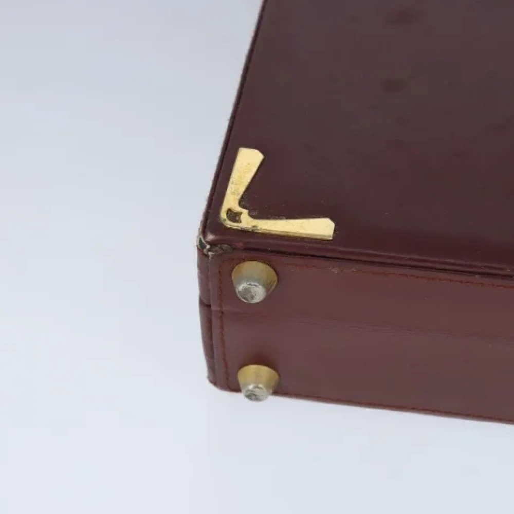 Cartier Vintage Pre-owned Leather travel-bags Red Dames