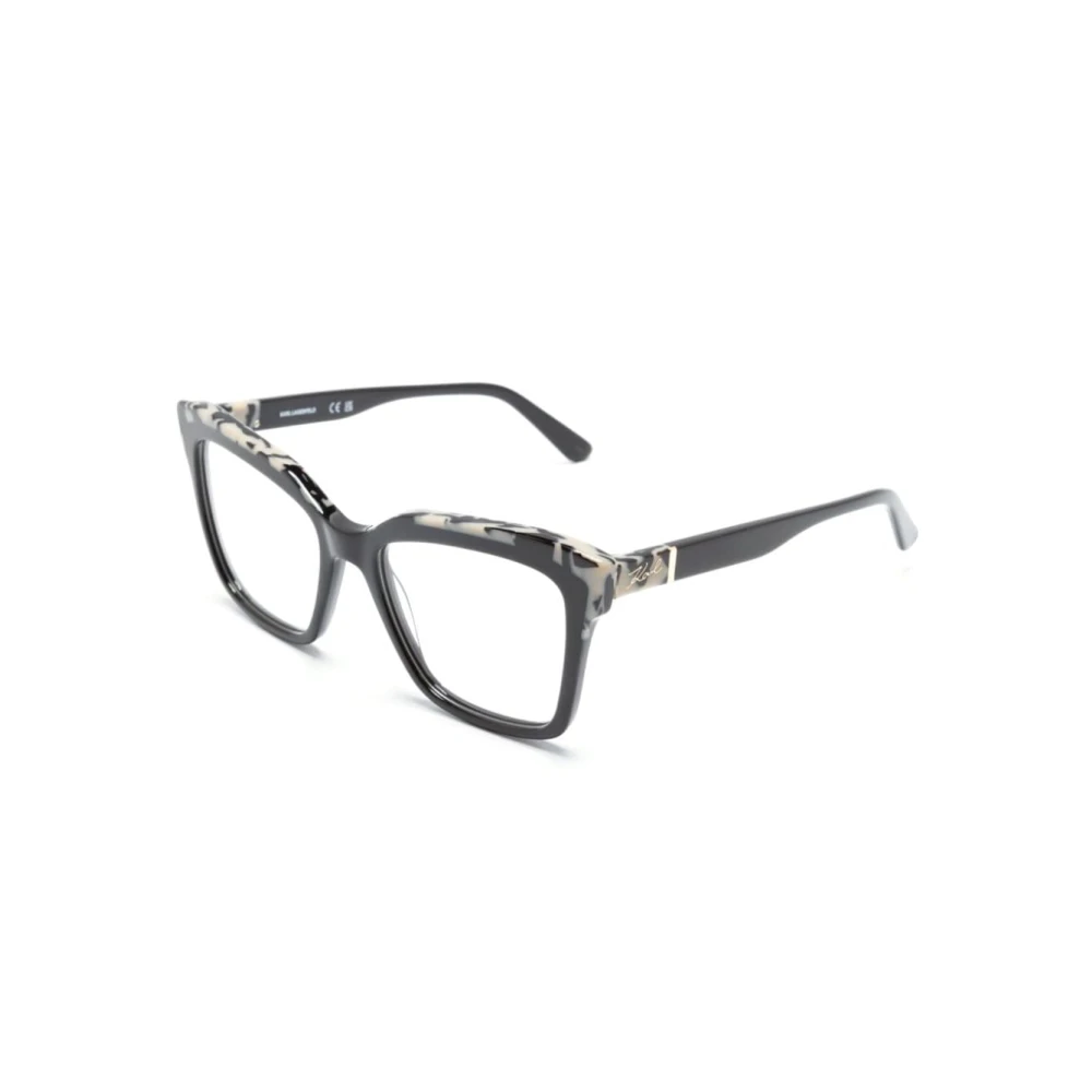 Karl Lagerfeld Black Glasses, Female, 52 Mm, Optical Frame Classic Style
