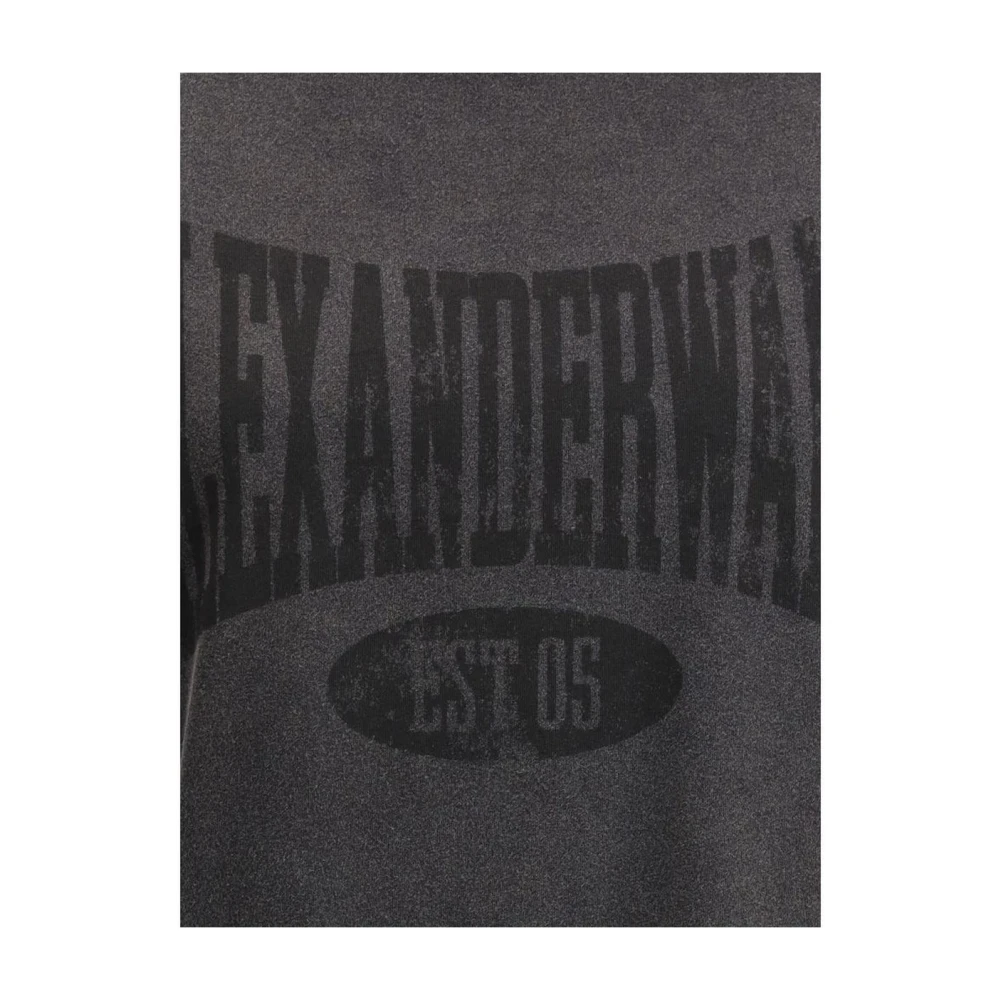 alexander wang Monogram Grafisch Katoenen T-shirt Black Dames