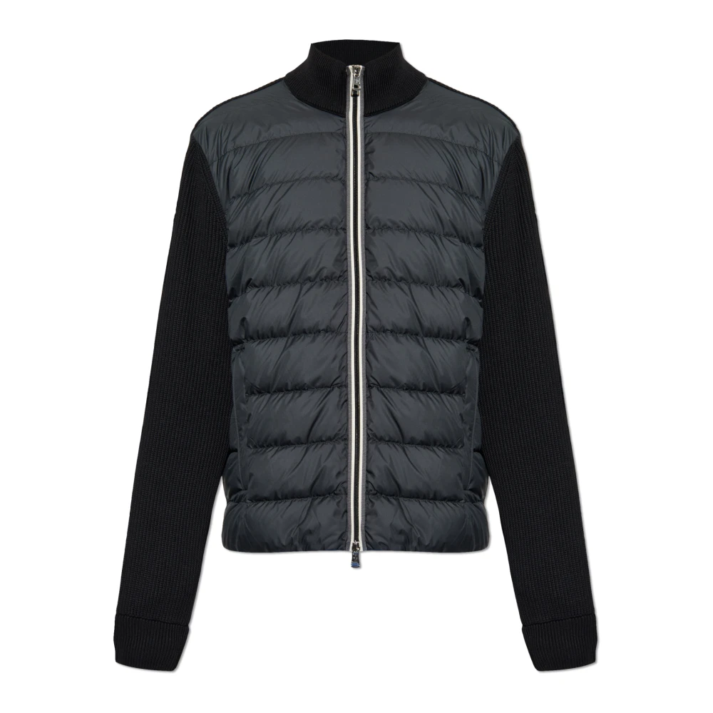 Moncler Vest met dons inzetstuk Black Heren