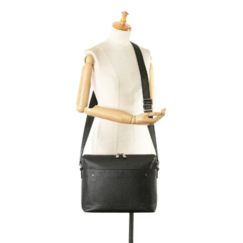 Louis Vuitton Vintage Pre-owned Leather crossbody-bags Black Heren