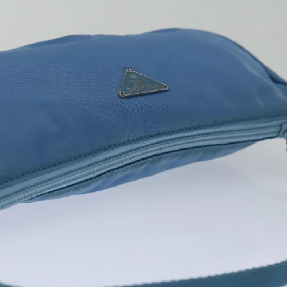 Prada Vintage Pre-owned Nylon pouches Blue Dames