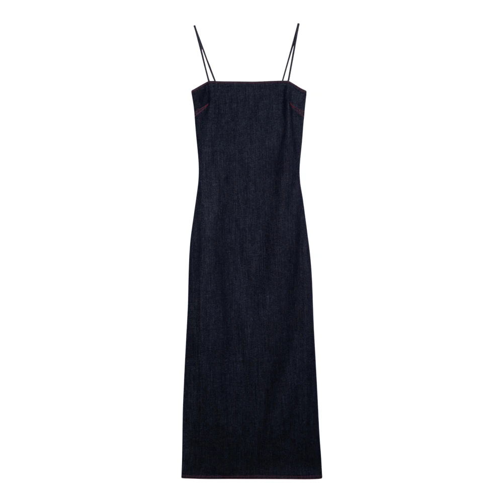 Alaïa Lange Damesjurk Elegante Stijl Blue Dames