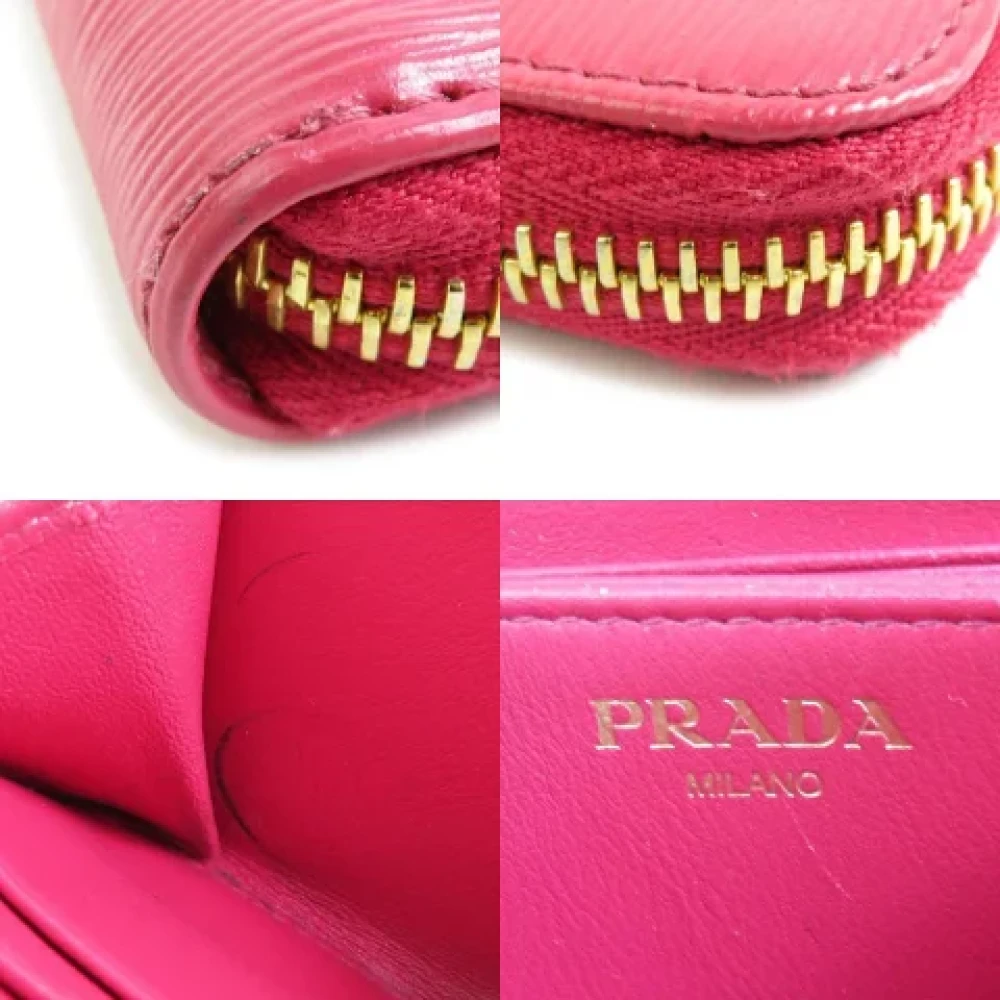 Prada Vintage Pre-owned Leather wallets Pink Dames
