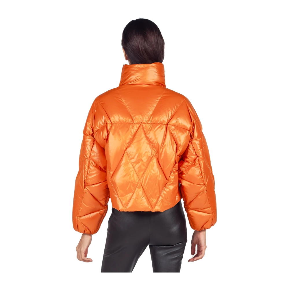 Liviana Conti Oranje Cropped Pufferjas Orange Dames