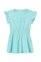 turquoise-ruffled-cotton-dress-for-girls