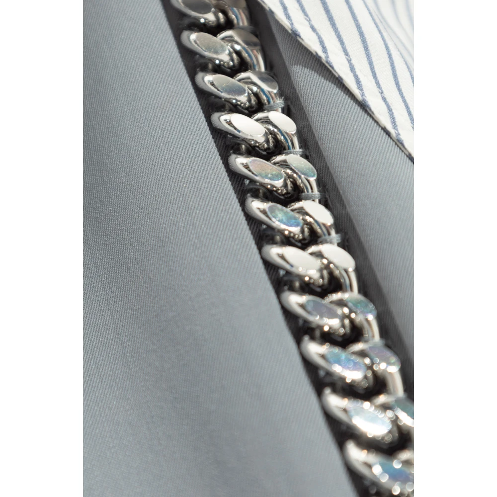 Stella Mccartney Wollen broek met kenmerkende ketting Gray Dames