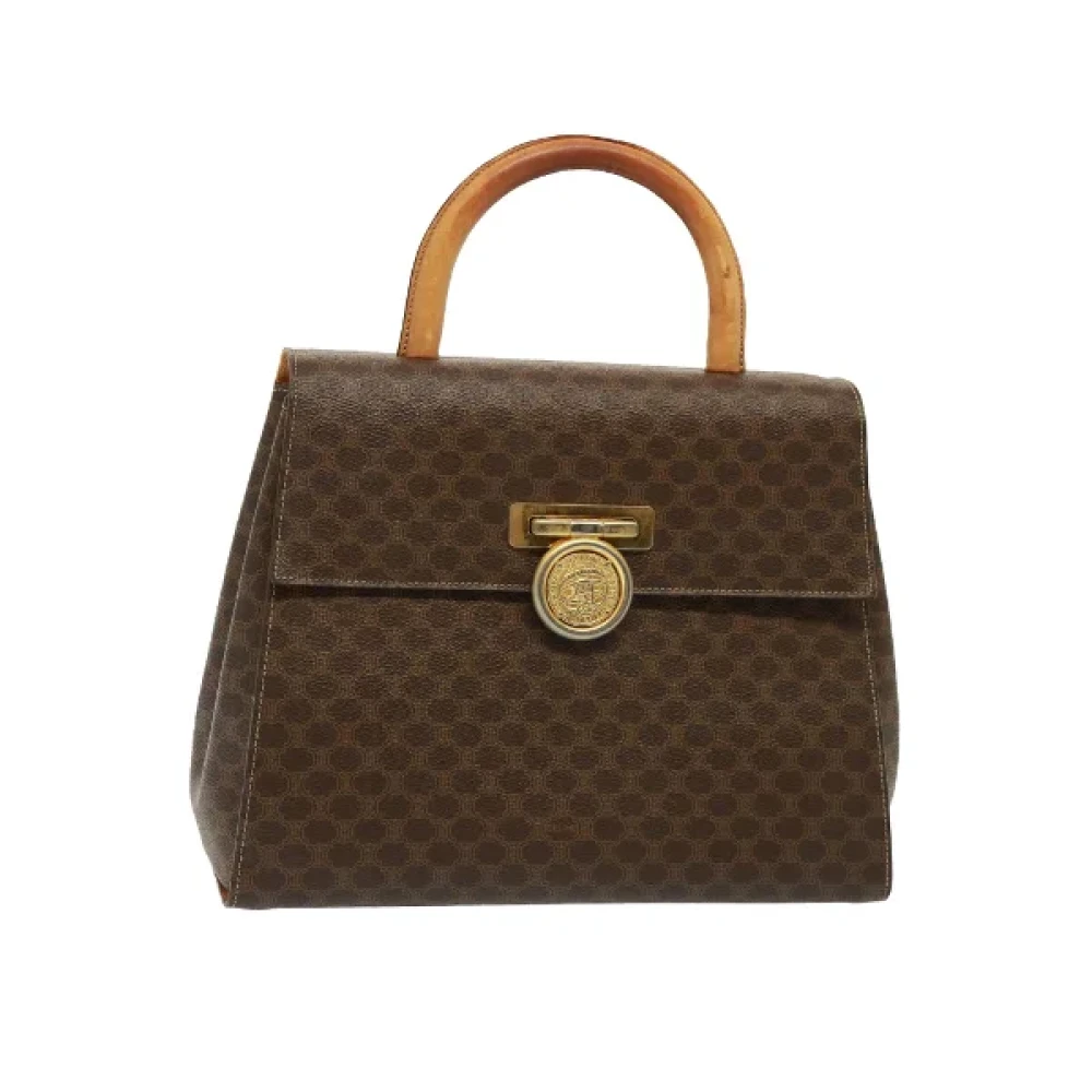 Celine Vintage Pre-owned Leather handbags Brown Dames