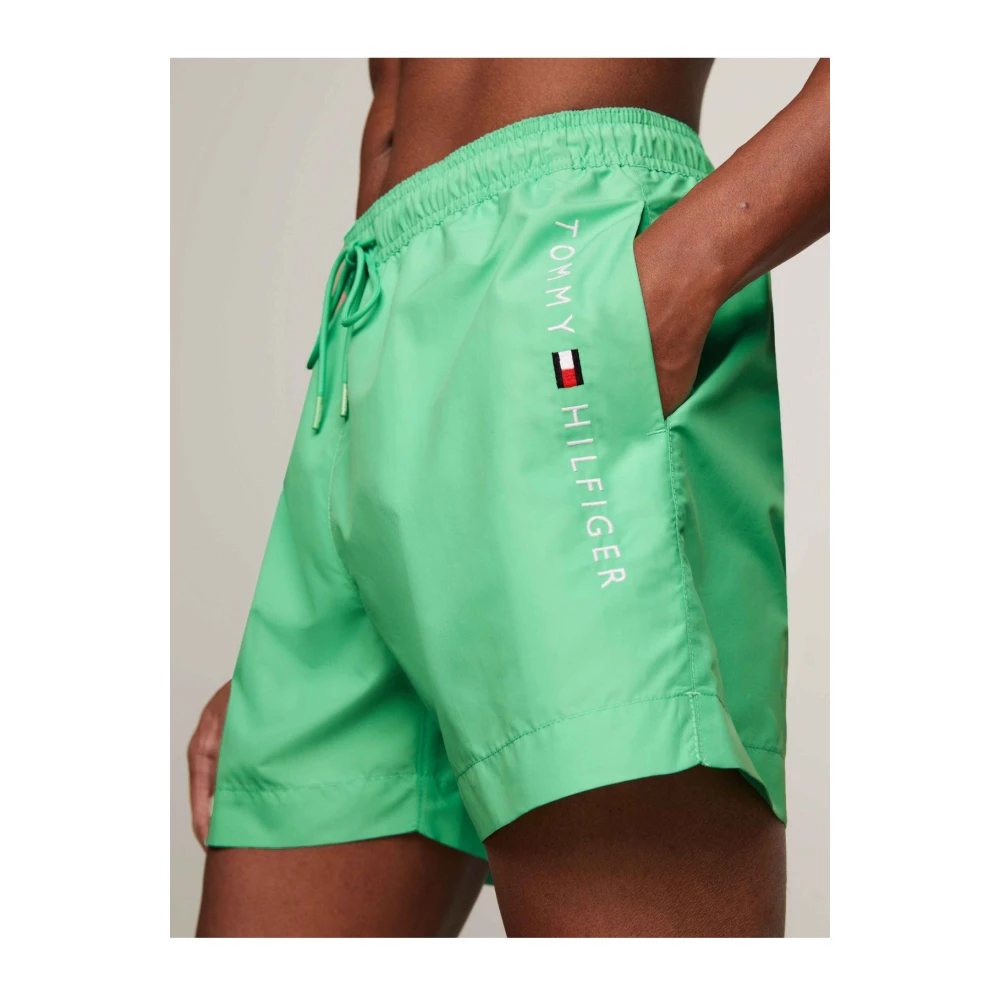 Tommy Jeans Geborduurde logo zwemshorts 1-delig badpak Green Heren
