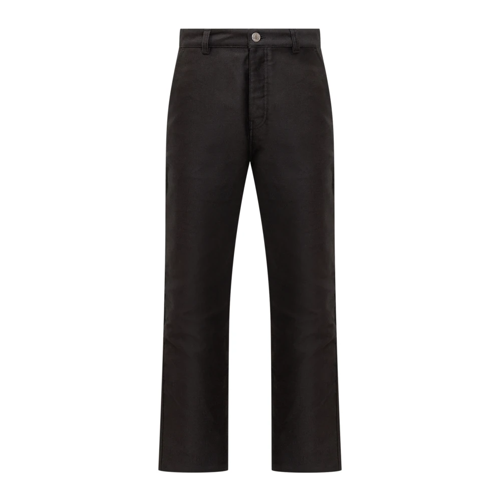 Ami Paris Men's Black Straight Trousers, L, Worker Trousers